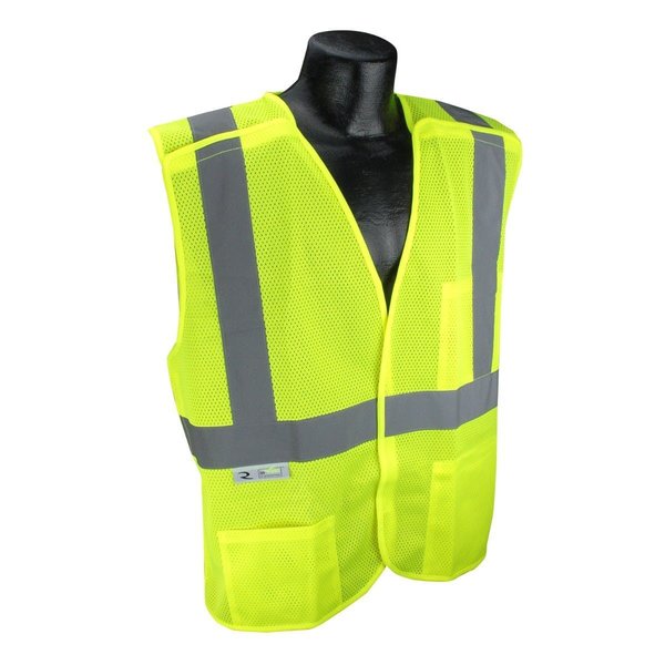 Radians Sv4X Economy Mesh X-Back Type R Class 2 Breakaway Safety Vest, 2Xl SV4X-2VGM-2X